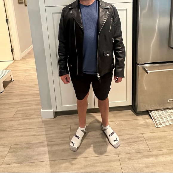 Men’s Mackage leather biker jacket - Picture 14 of 16